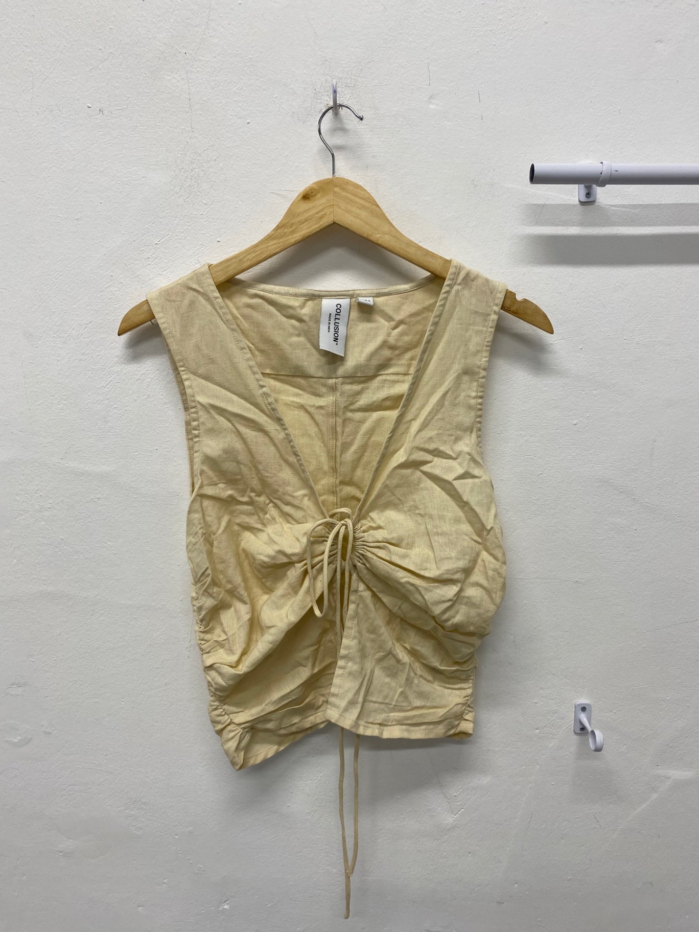 Gorgeous Collusion Tie front top Uk10 Beige