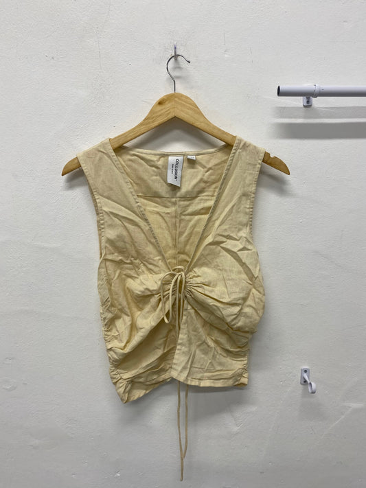 Gorgeous Collusion Tie front top Uk10 Beige