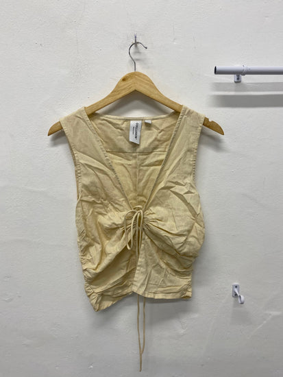 Gorgeous Collusion Tie front top Uk10 Beige