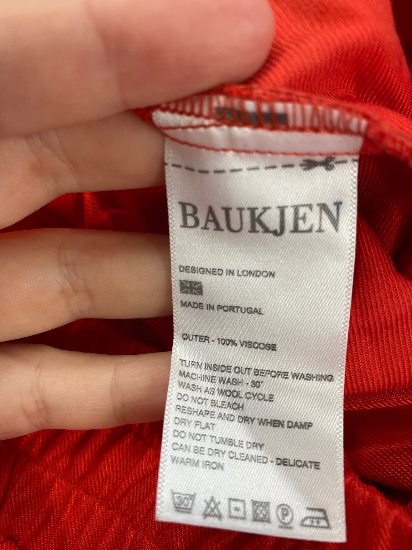 Stunning Baukjen Straight Leg Pants UK 14 Red KM001