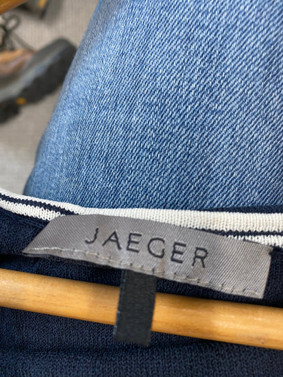 Stunning JAEGER Tank Top uK12 Navy reversible KM001