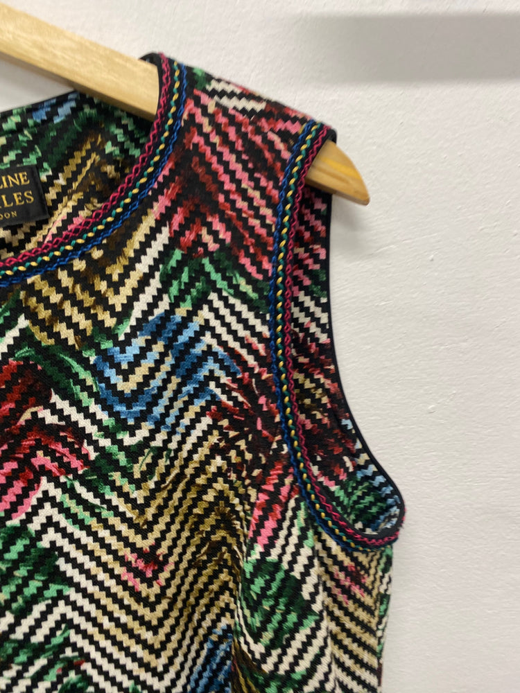 Gorgeous Caroline Charles Dress uk16 Multicolored classic shift occasion Party KM001