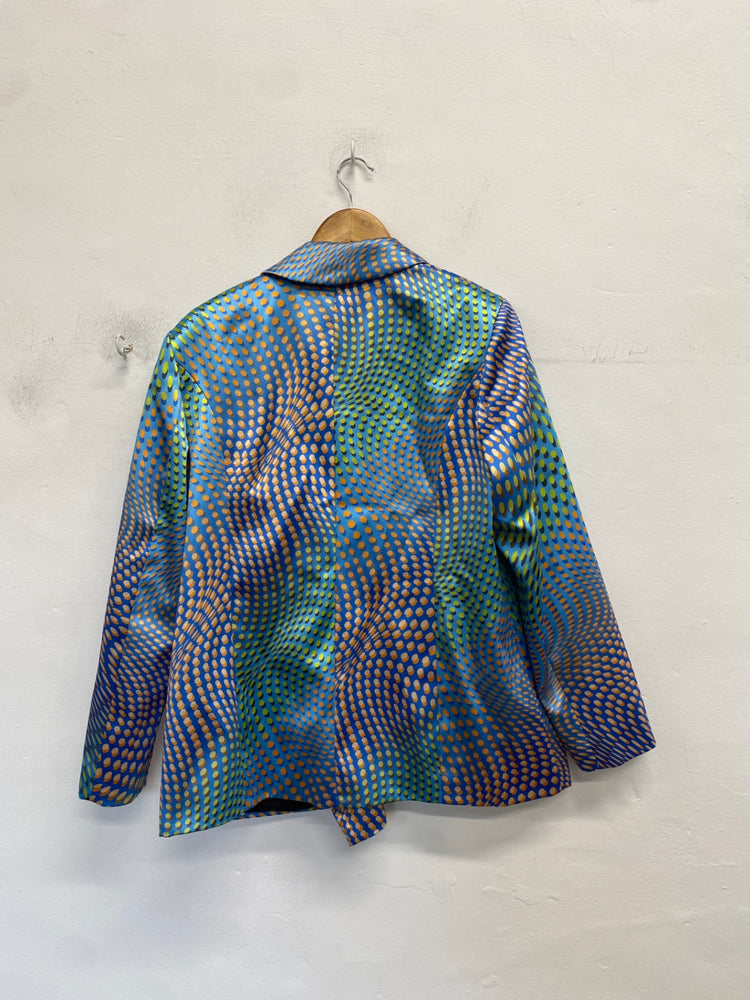 Gorgeous River island Blazer UK 16 Multicolored spotted funky DF001