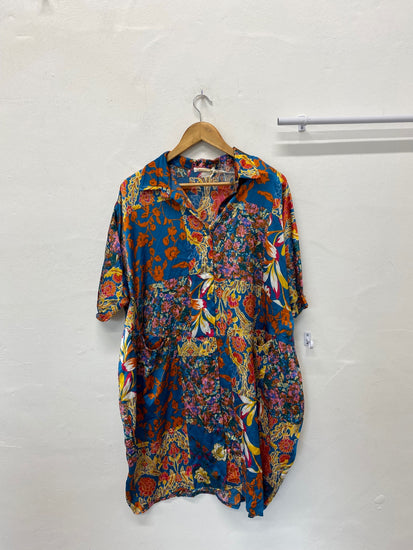 Stunning Malissa J Tunic Dress One Size Multi-colored shirt top KM001