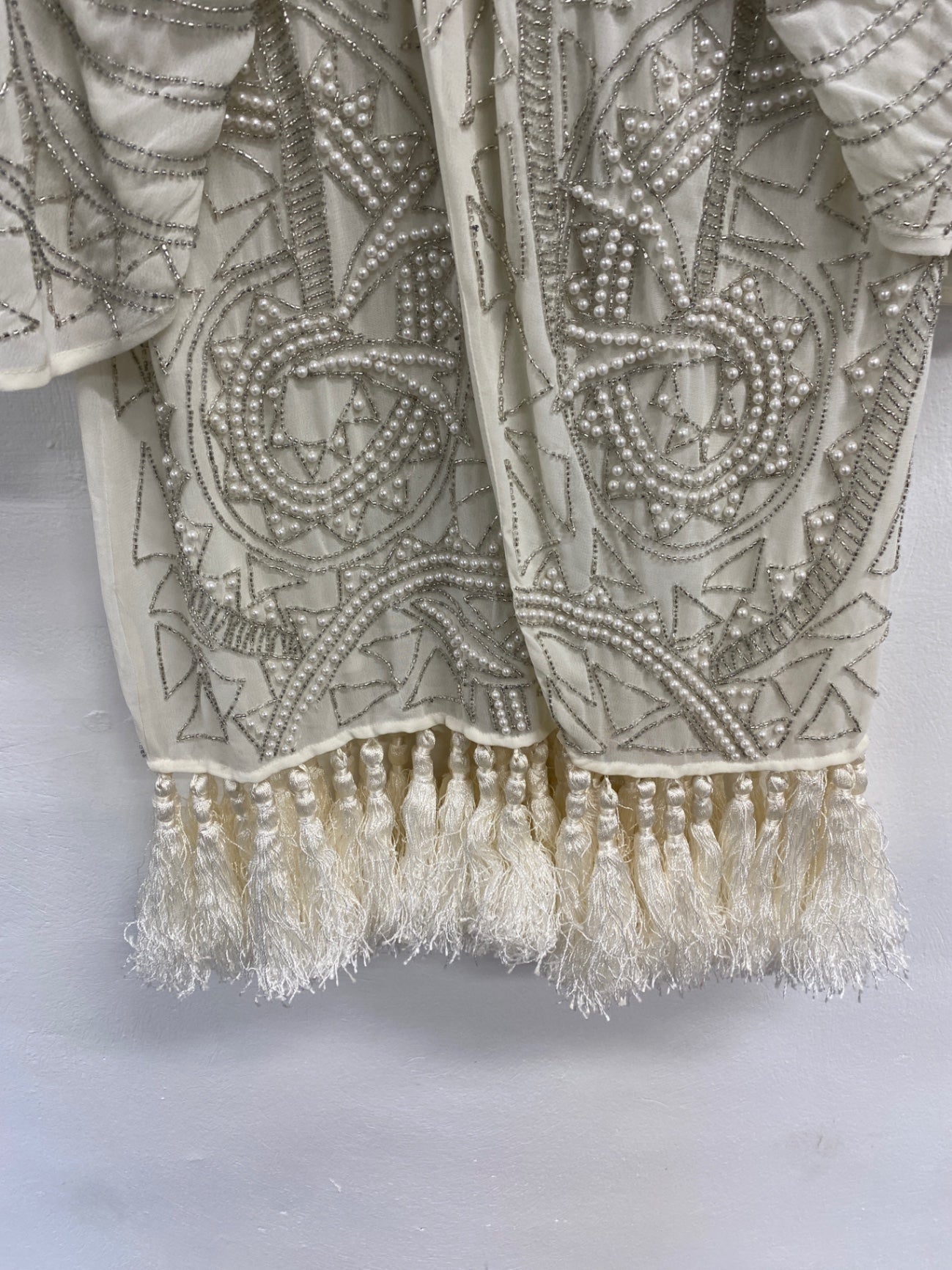 Gorgeous Peace + love Evening Dress hen do bridal UK 10 Ivory sequin CP002