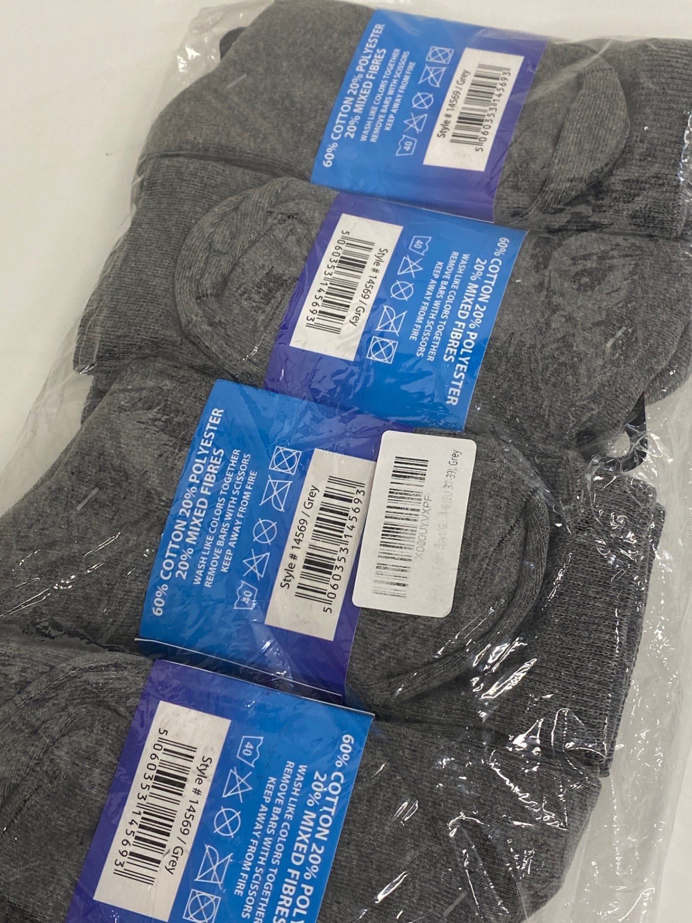 Lovely Socks Uk 4-6 Grey back to school KM001