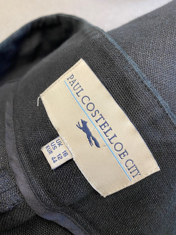 Stunning Paul costelloe Pants 16 Black lightweight cropped KM001