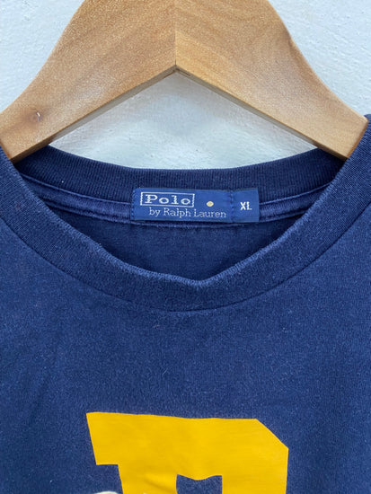 Casual Polo Ralph Lauren T-Shirt XL Navy Polo Logo Graphic KM001