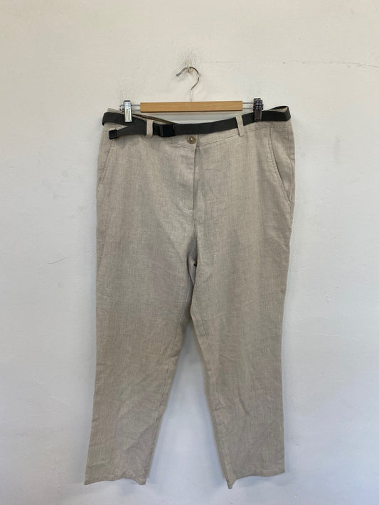 Stunning Rohan Trousers UK 16 Beige Pinstripe KM001