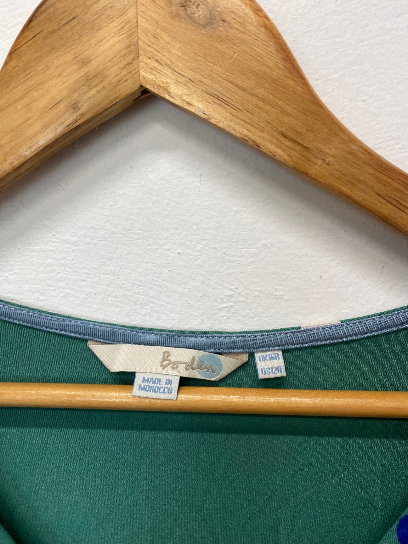 Stunning Boden tunic dress uk16 Green multicolored polka dots KM001