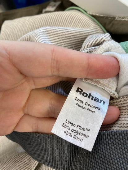 Stunning Rohan Trousers UK 16 Beige Pinstripe KM001