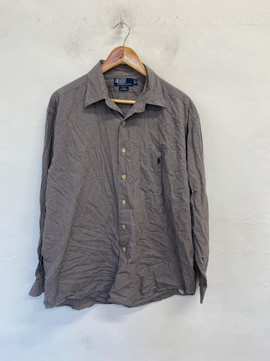 Stunning Polo Ralph Lauren Shirt Uk L Brown and white checkered KM001