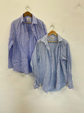 Smart TM Lewin & Charles Tyrwhitt Shirts Duo XL Blue #7 KM001