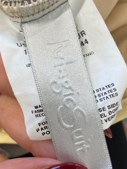 Stunning Magic suit Swimsuit top UK 16 Grey silver polka KM001