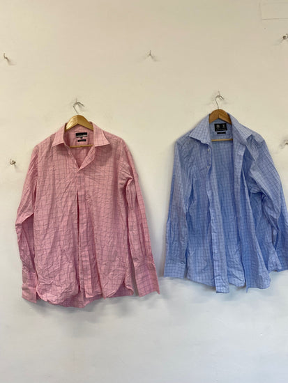 Smart Austin Reed Shirts Duo XL Pink & Blue #19 KM001