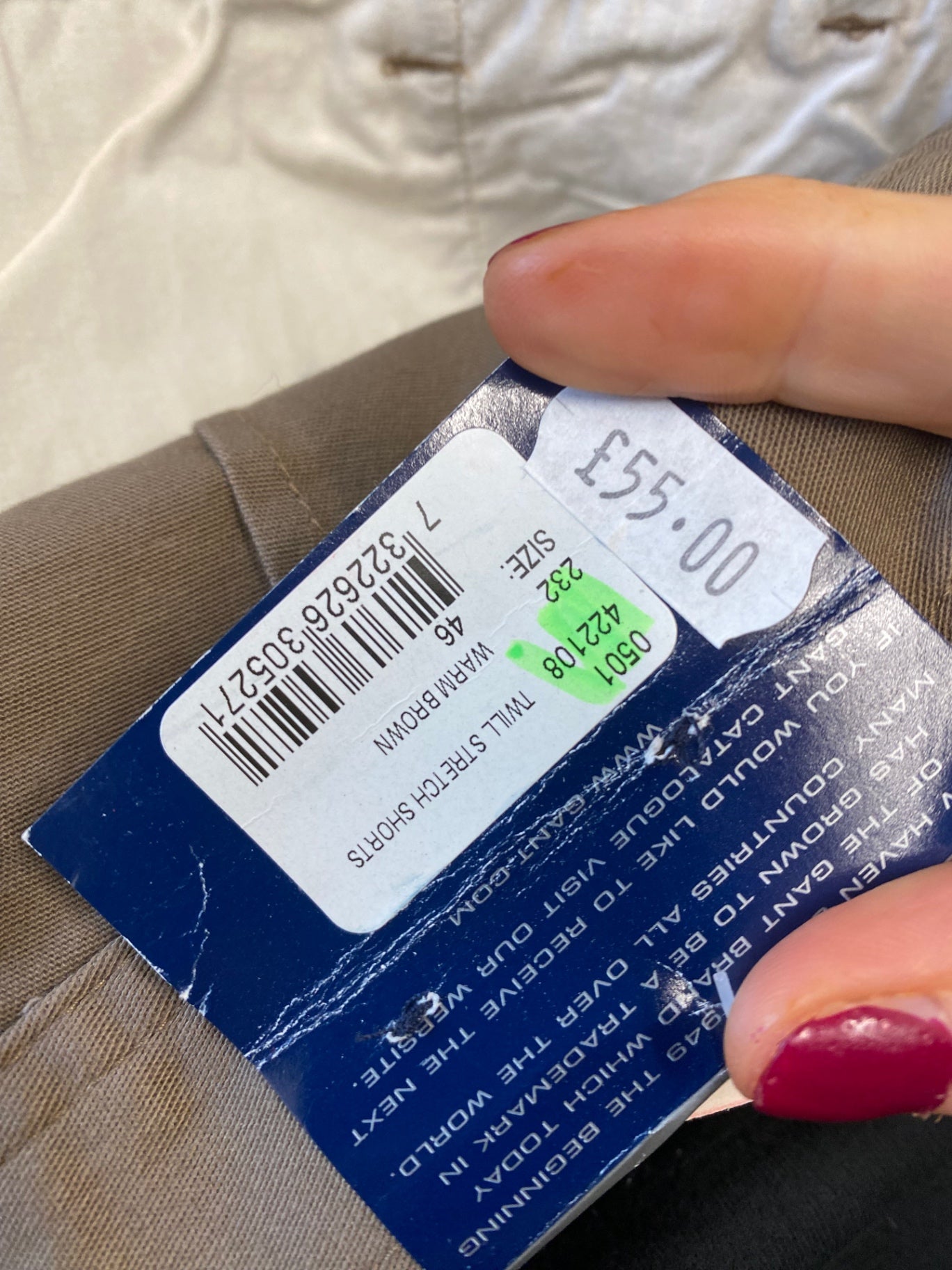 Stunning GANT Shorts Uk20 Fawn Brown kM001 