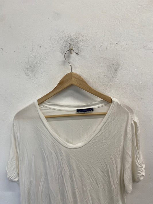 Stunning Saks fifth Avenue T-Shirt XL Cream/Off-white casual spring vibe KM001