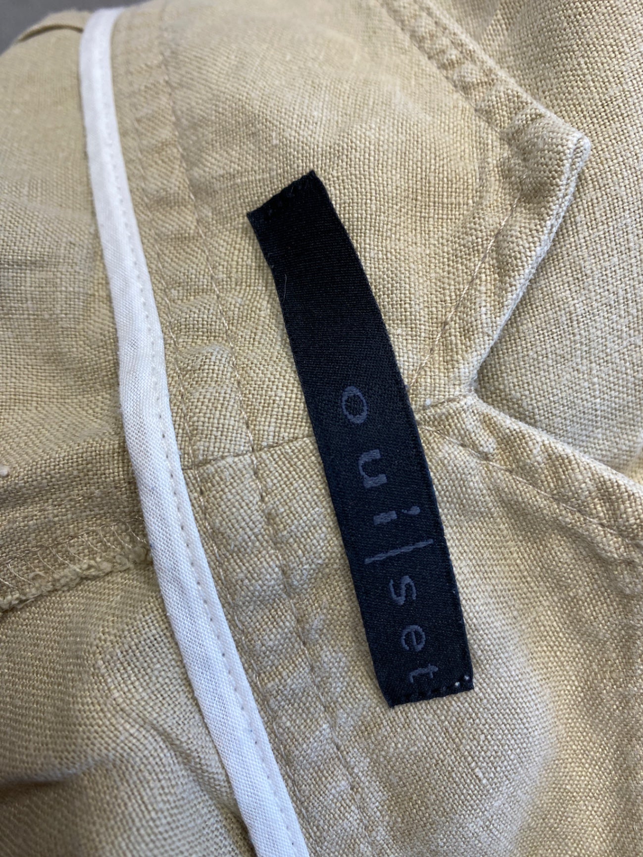 Stunning Oui set Pants UK 18 Beige linen summer comfort KM001 