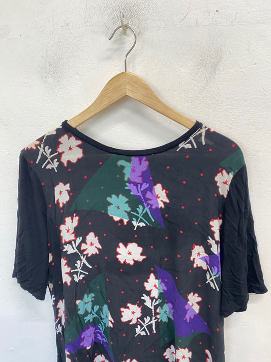 Stunning Paul smith Dress uk XL Black floral summer KM001