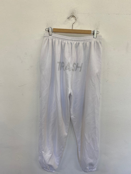 Stunning Skinny Dip London x Jade Joggers XL White Bedazzled KM001