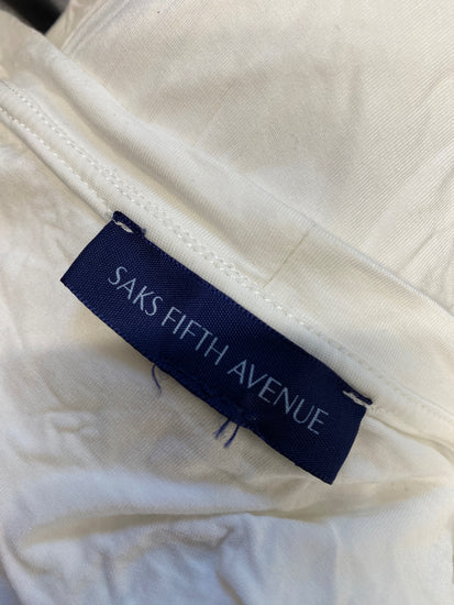 Stunning Saks fifth Avenue T-Shirt XL Cream/Off-white casual spring vibe KM001