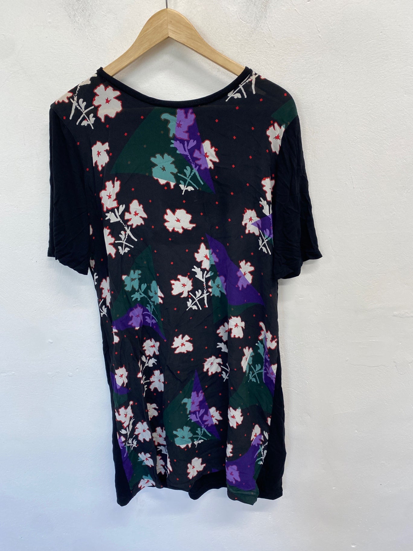 Stunning Paul smith Dress uk XL Black floral summer KM001