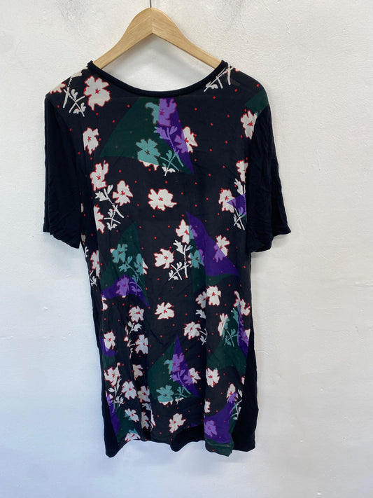 Stunning Paul smith Dress uk XL Black floral summer KM001