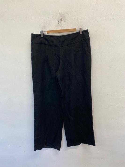 Stunning Paul costelloe Pants 16 Black lightweight cropped KM001