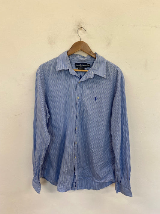Smart Ralph Lauren Shirt XXL Blue & White Stripe KM001