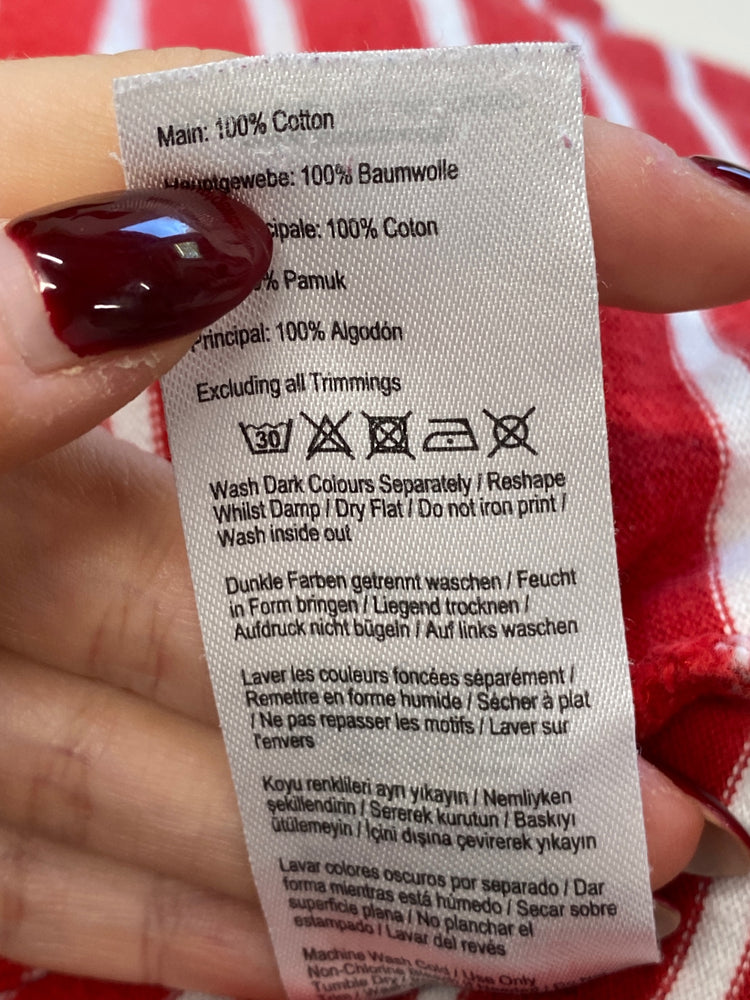 Stunning Joules Sweater UK 16 Red stripes christmas sparkle KM001