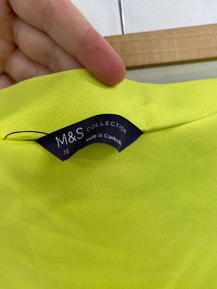 Stunning Marks & Spencers Maxi Skirt UK 16 Lime Green KM001