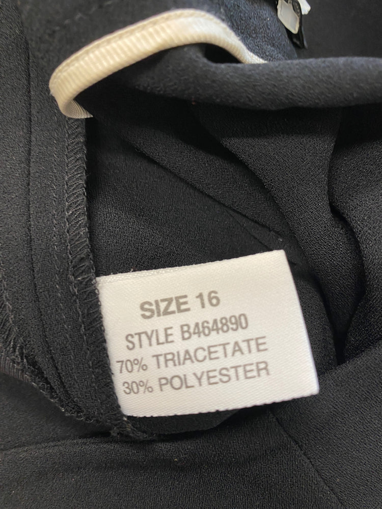 Stunning Linea Cropped trousers wide leg office vibe UK 16 Black KM001