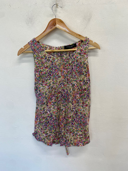 Stunning Dorothy Perkins Tank Top UK 10 Multicolored floral AM011