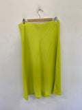 Stunning Marks & Spencers Maxi Skirt UK 16 Lime Green KM001