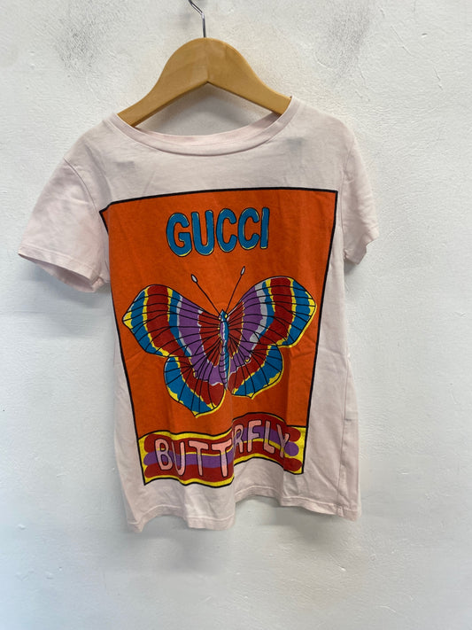 Classic Gucci T-Shirt Age 10 Pink butterfly graphic BB001