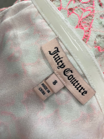 Stunning Juicy couture Dress UK 8 Pink white lace BB001