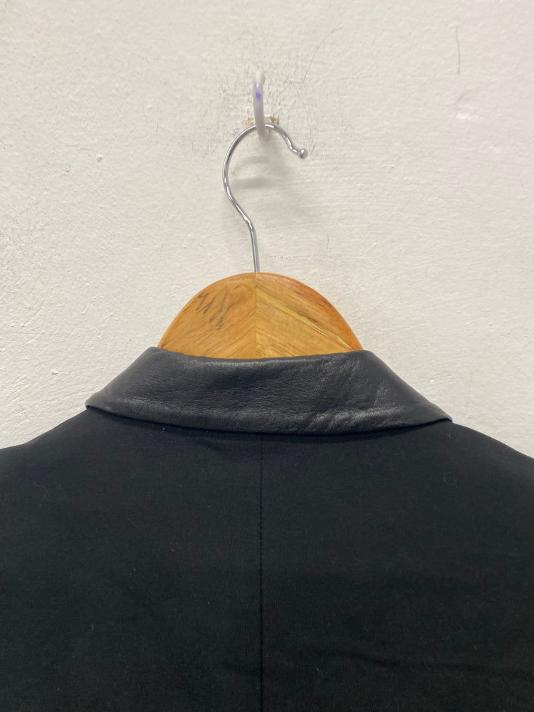 Stunning Michael Kors Blazer uk12 Black leather BB001