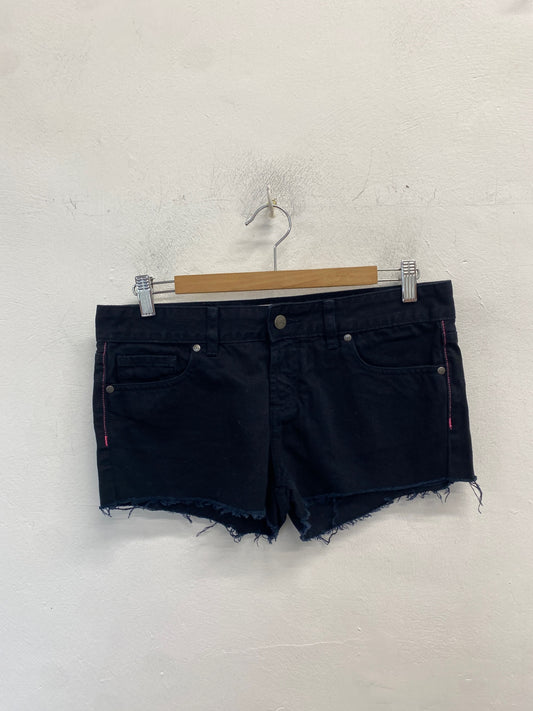 Stunning Victoria secrets pink Shorts Uk 6 Black festival summer BB001