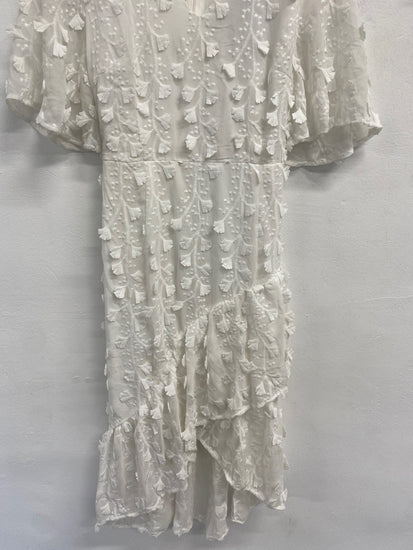 Stunning Vero Moda Dress Uk L White textured