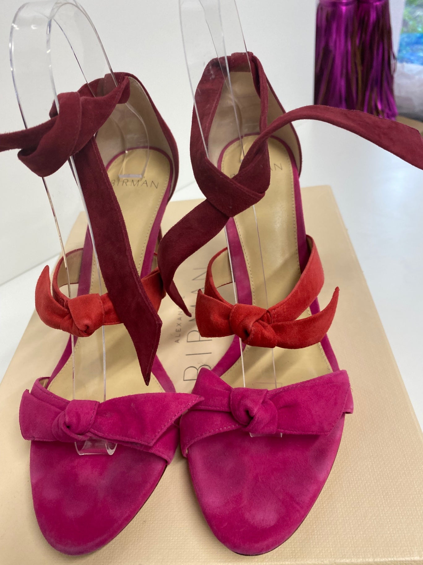 Stunning Alexandre Birman High-heeled sandals Uk5.5 Pink raspberry BB001