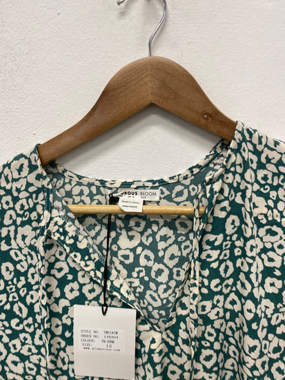 Stunning Glamorous Bloom Maternity Dress uk12 Green & Ivory