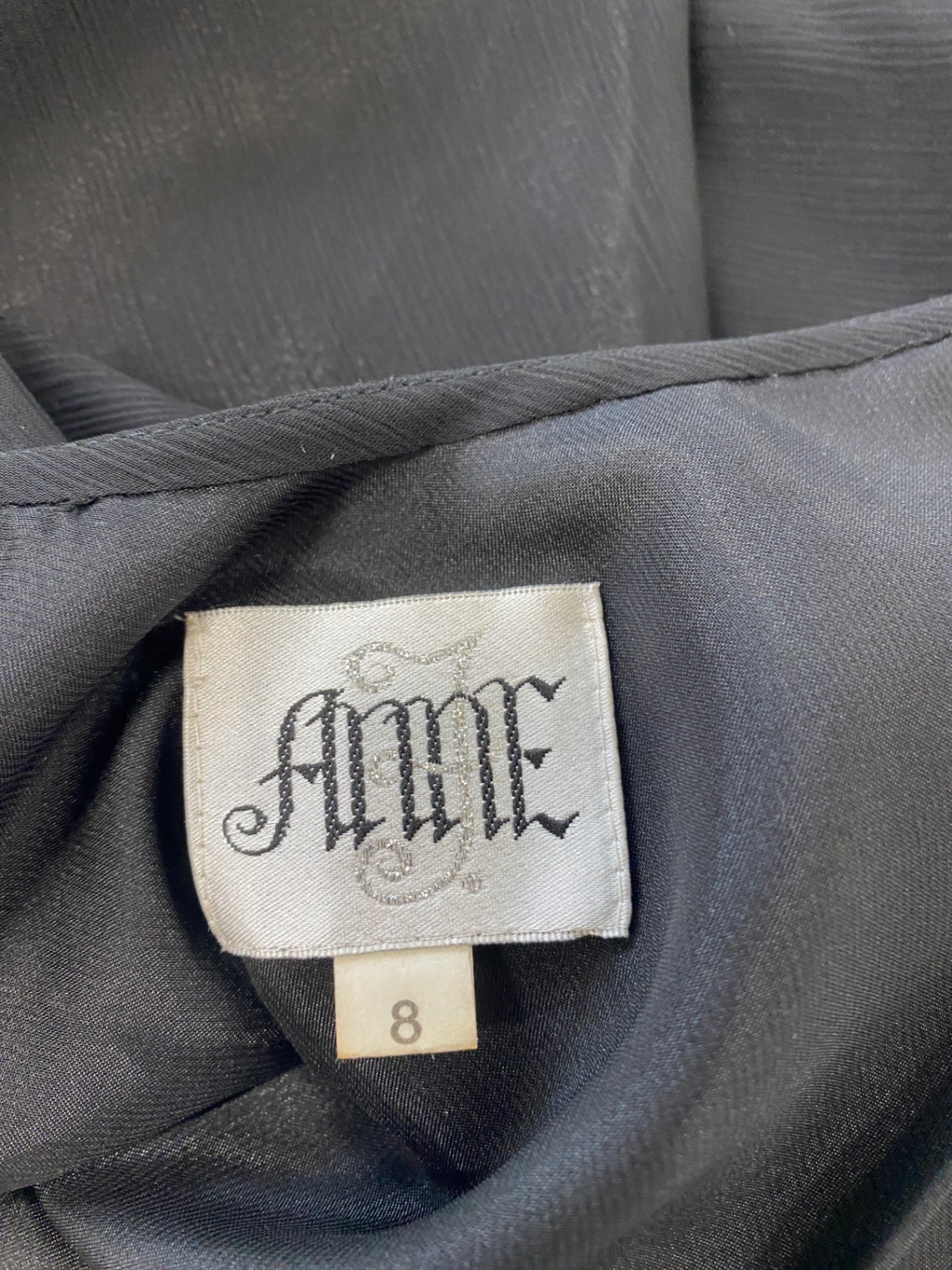 Stunning Anne Dress UK 8 Black and Blue jewel vintage AM011