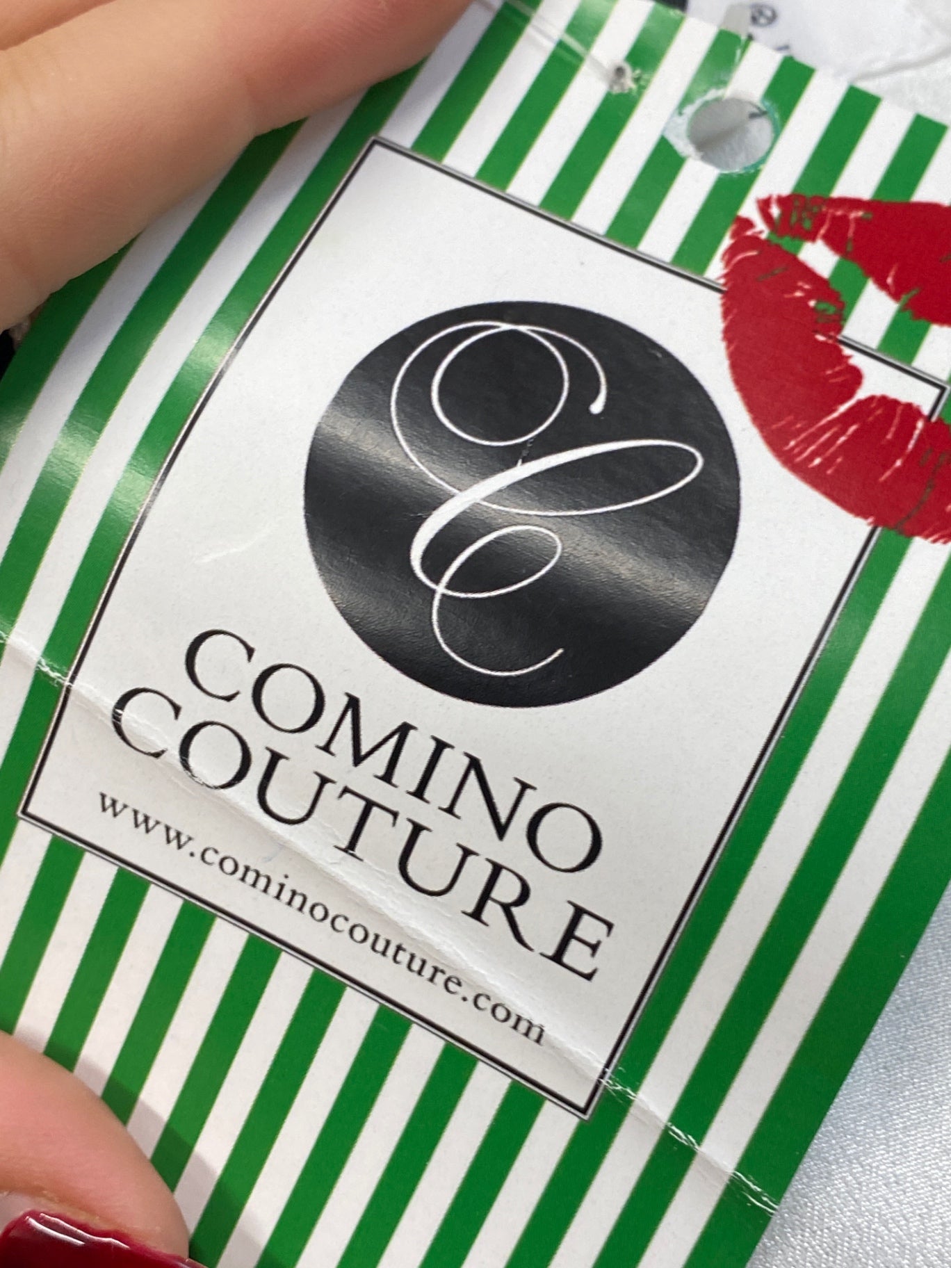 Stunning Comino couture Dress Uk 12 Mint cream BB001