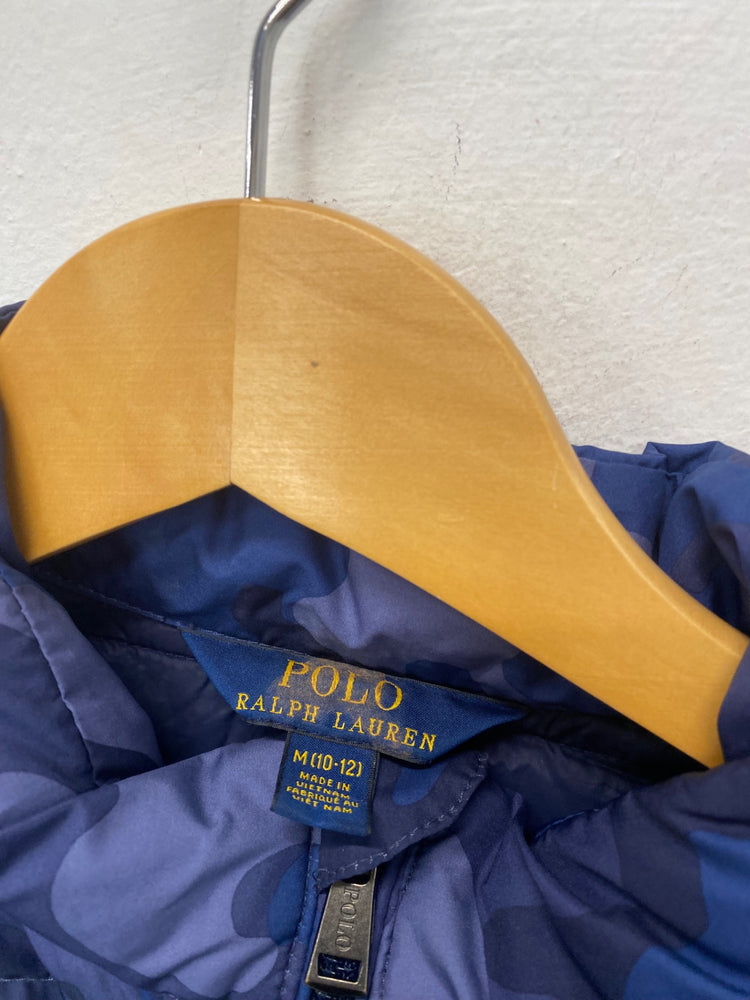 Classic Polo Ralph Lauren Puffer Jacket Age 10-12 Blue camo pattern BB001