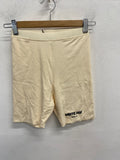 Stunning White fox Shorts Uk xs Cream BB001