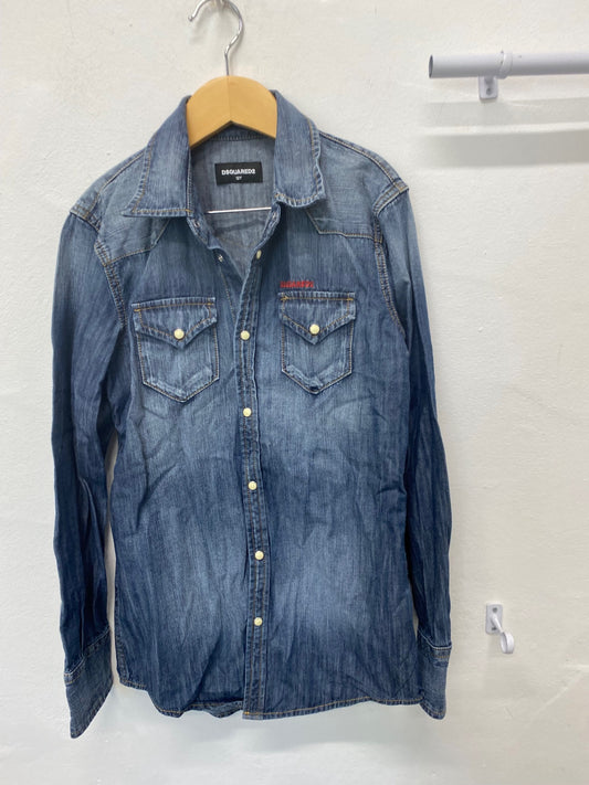 Classic DSQUARED2 Shirt Age 12 Blue poppers western BB001