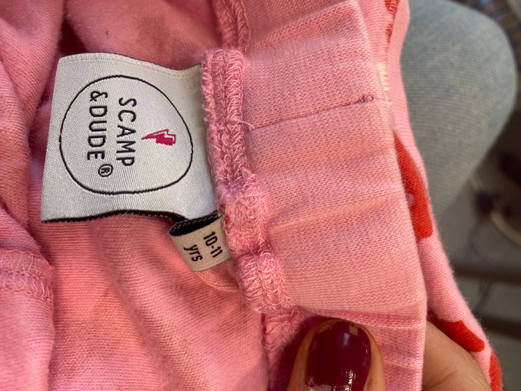 Classic Scamp & dude Pajamas set Age 10-11 Pink & Red BB001