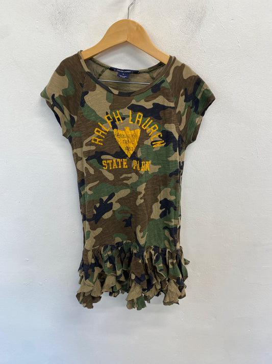 Classic Ralph Lauren Dress Age 6 Camouflage khaki summer BB001
