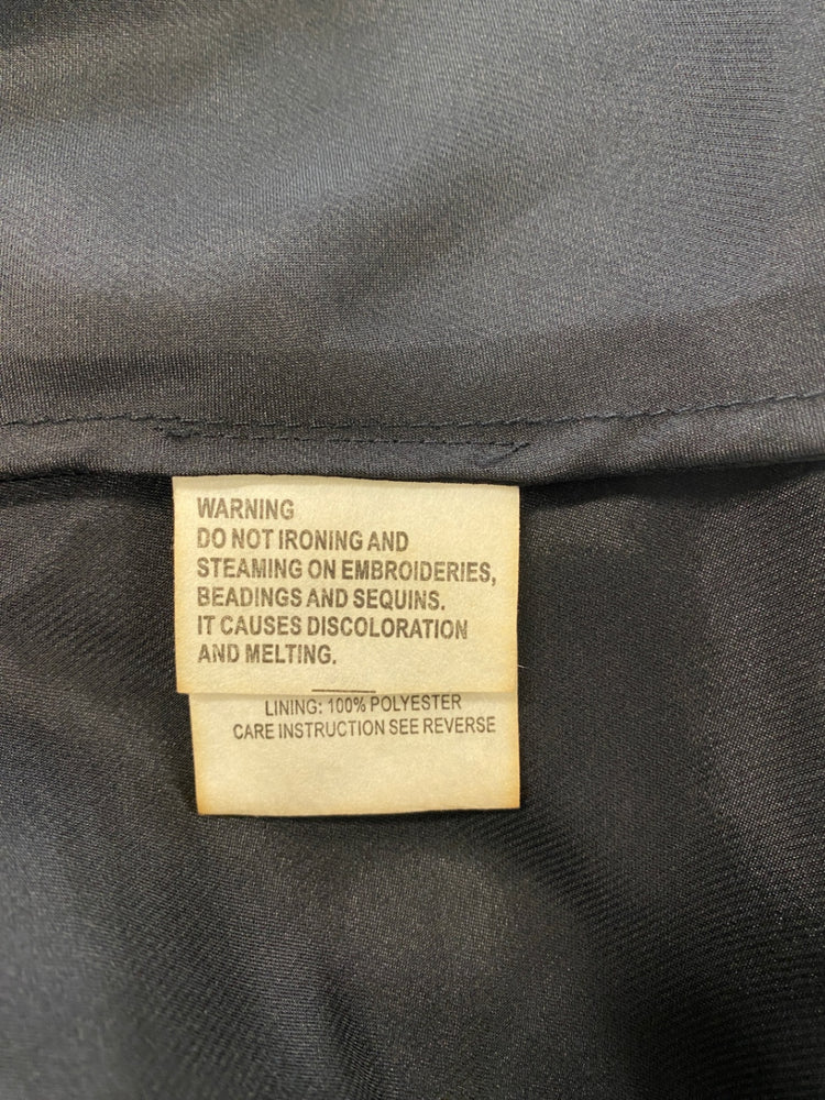 Stunning Anne Dress UK 8 Black and Blue jewel vintage AM011