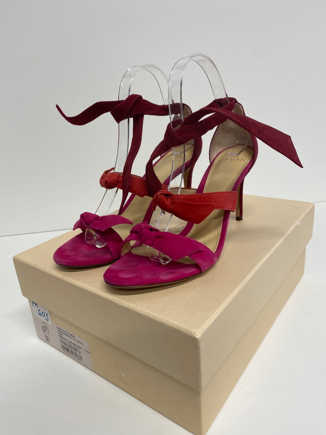 Stunning Alexandre Birman High-heeled sandals Uk5.5 Pink raspberry BB001